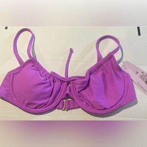 Wild Fable Womens Bikini Top Size Small 4-6 Purple Underwire Swimsuit NWT